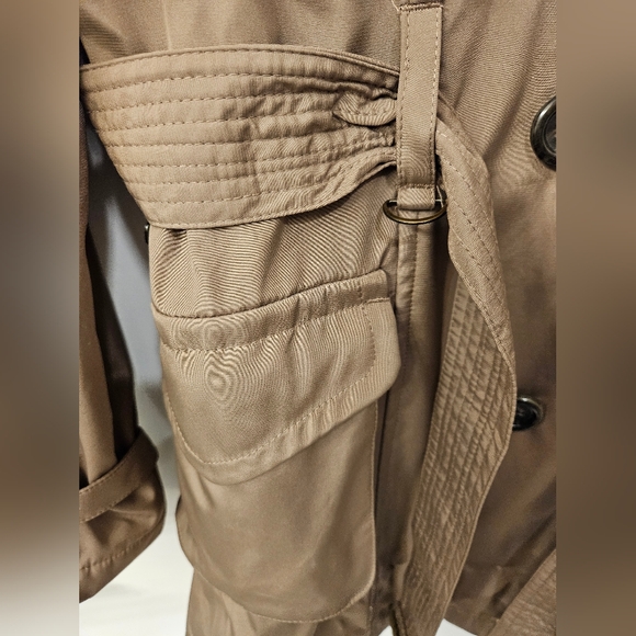 NWT - Jones New York Tan Mid Length Double Breasted Trench Coat - Size XL - Picture 5 of 12